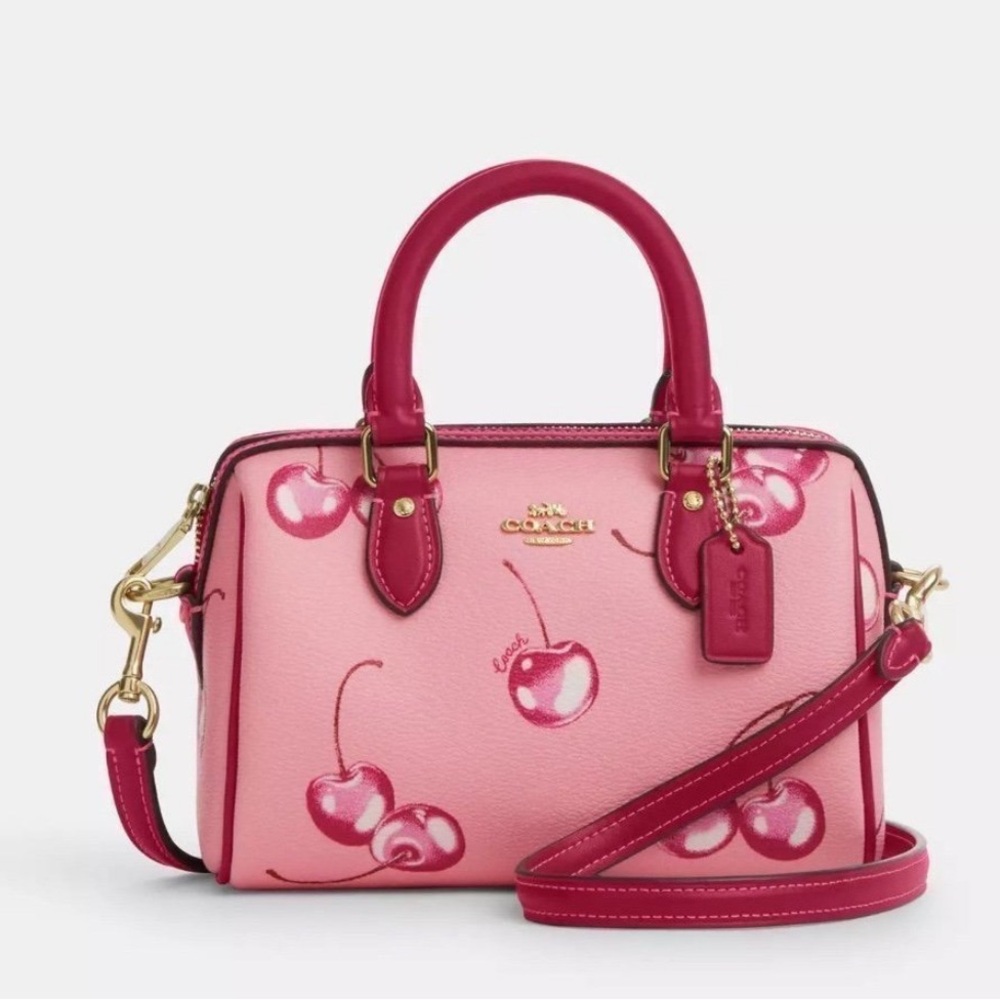 Coach Mini Rowan Cherry Print